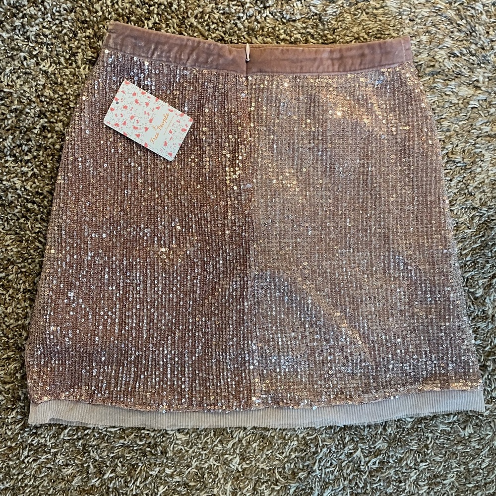 Free People Sequin Mini Skirt. NWT